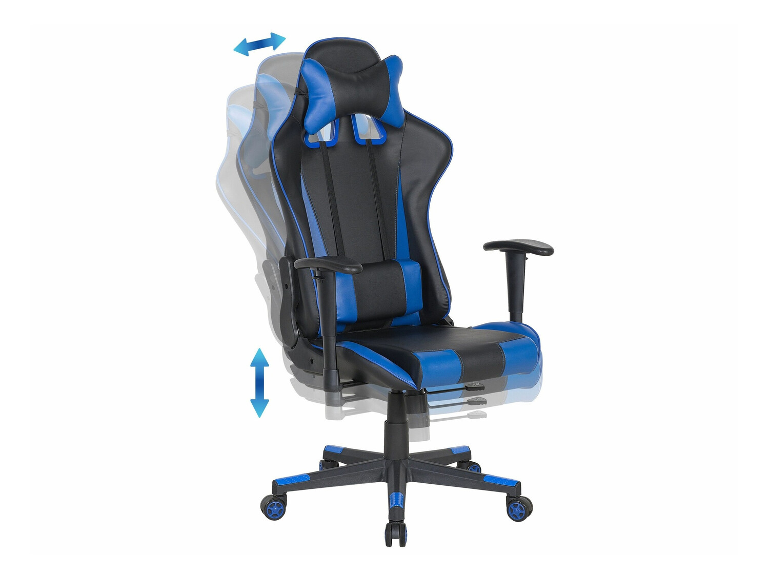 Gaming stolica Berwyn 308 (Crna + Plava)