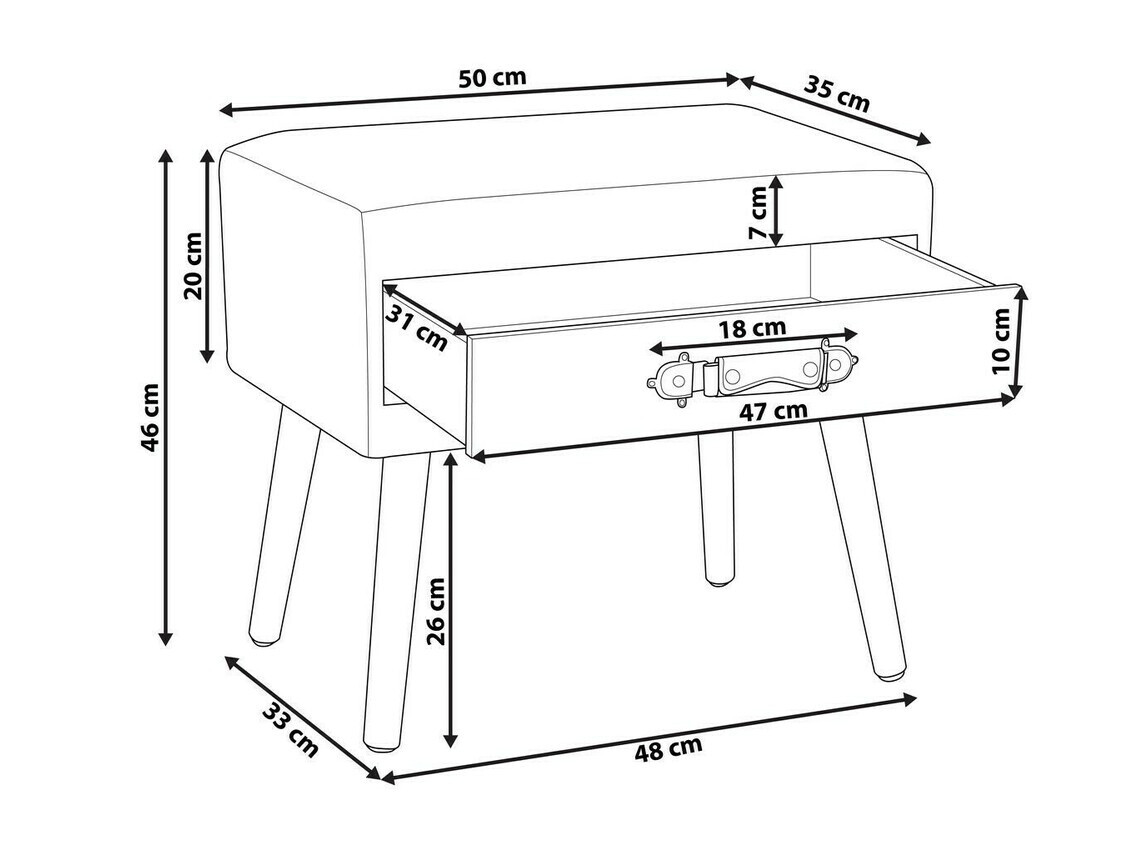 Noćni ormarić Berwyn 301 (Bež)