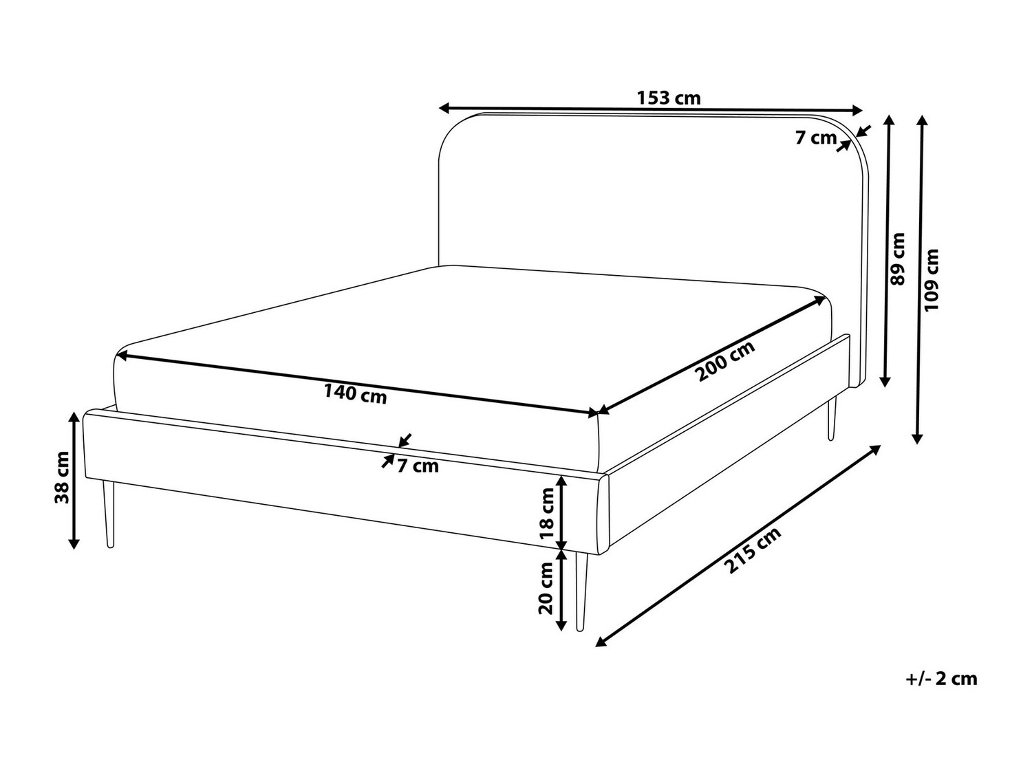 Krevet Berwyn 328 (Žuta + Zlatna)