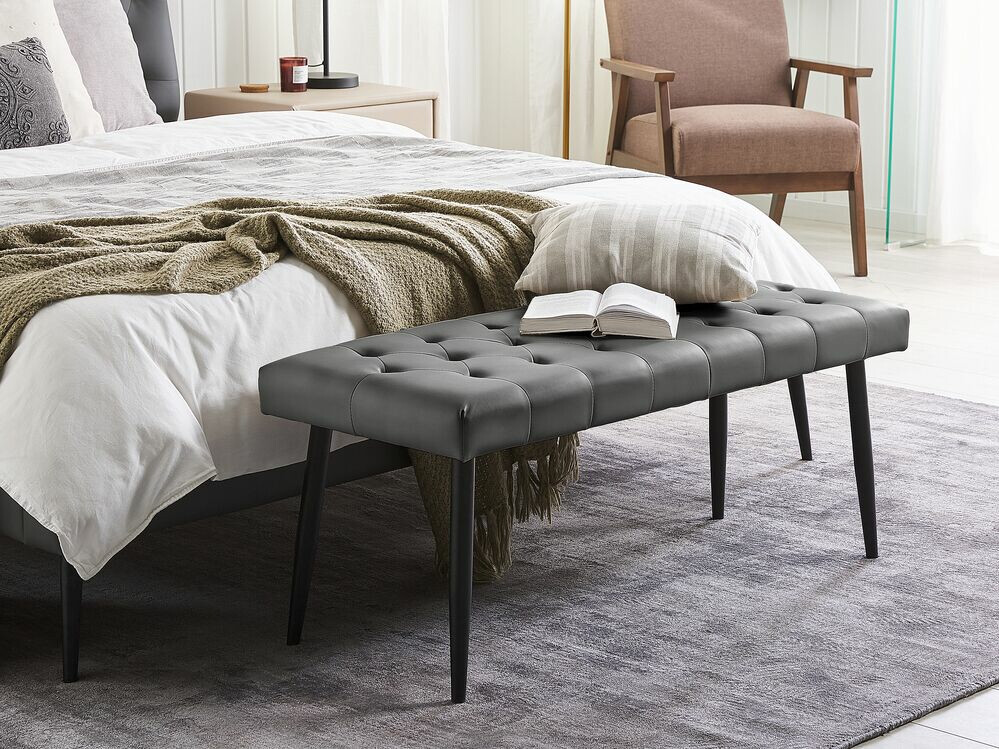 Tapecirana klupa Berwyn 348 (Siva + Crna)