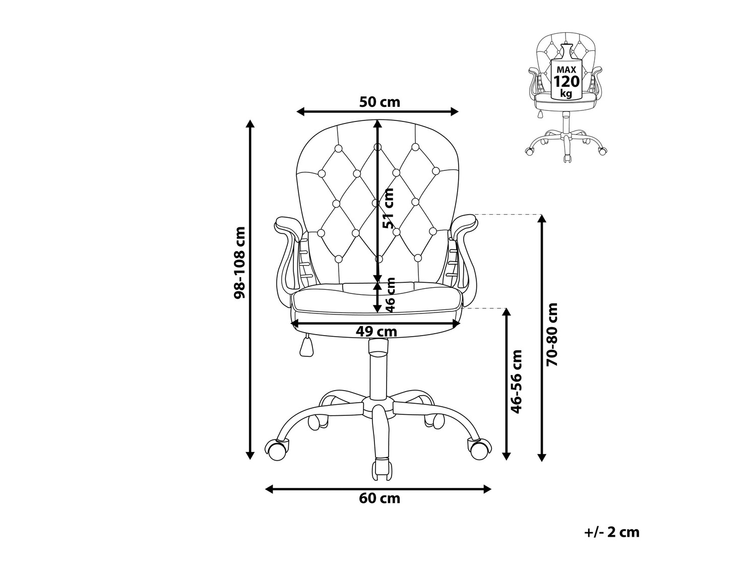 Uredska stolica Berwyn 329 (Crna)