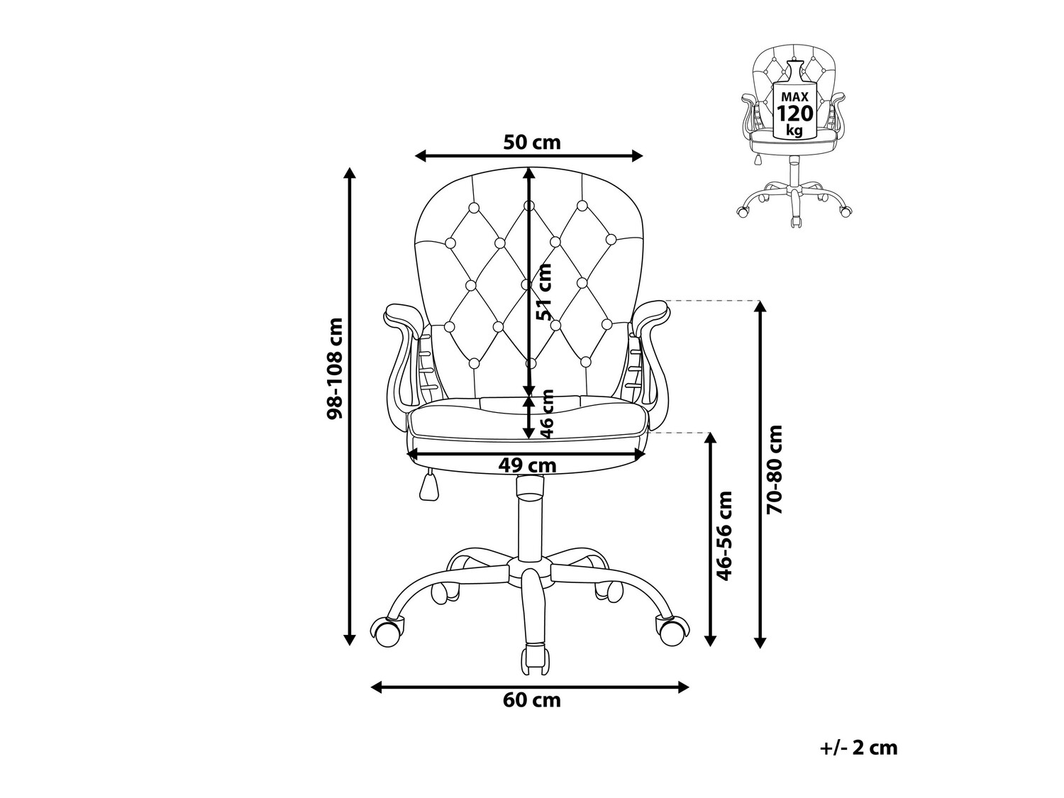 Uredska stolica Berwyn 335 (Bijela)