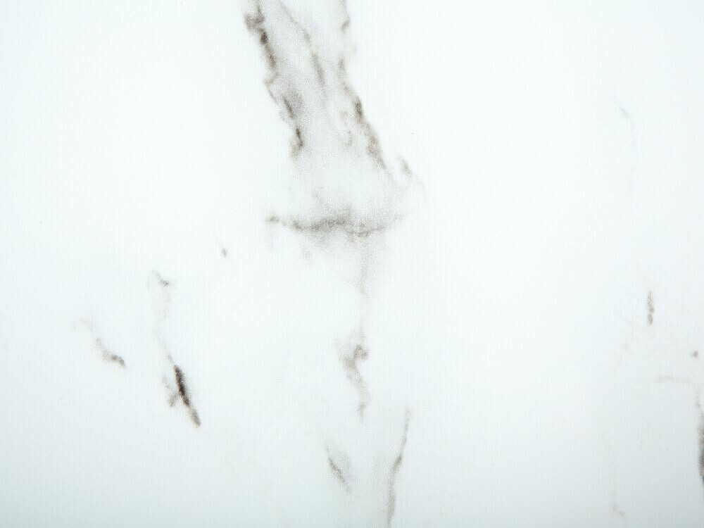 Stolić za kavu Berwyn 392 (Bijeli mramor + Srebrna)