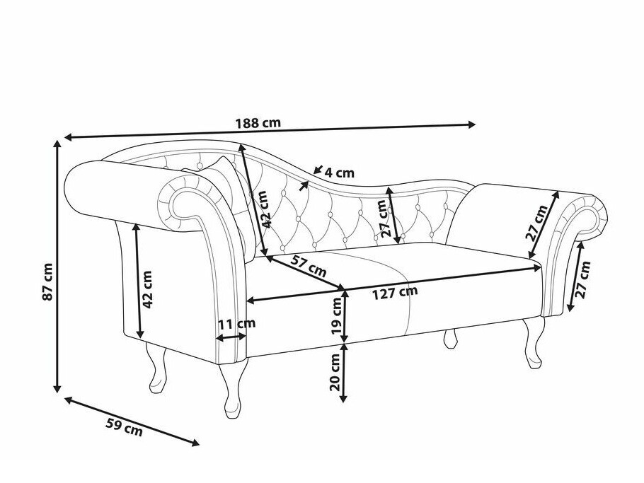 Ležaj Berwyn 420 (Tamnozelena)