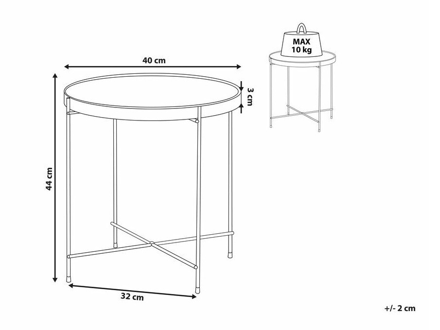 Pomoćni stol Berwyn 400 (Zlatno)