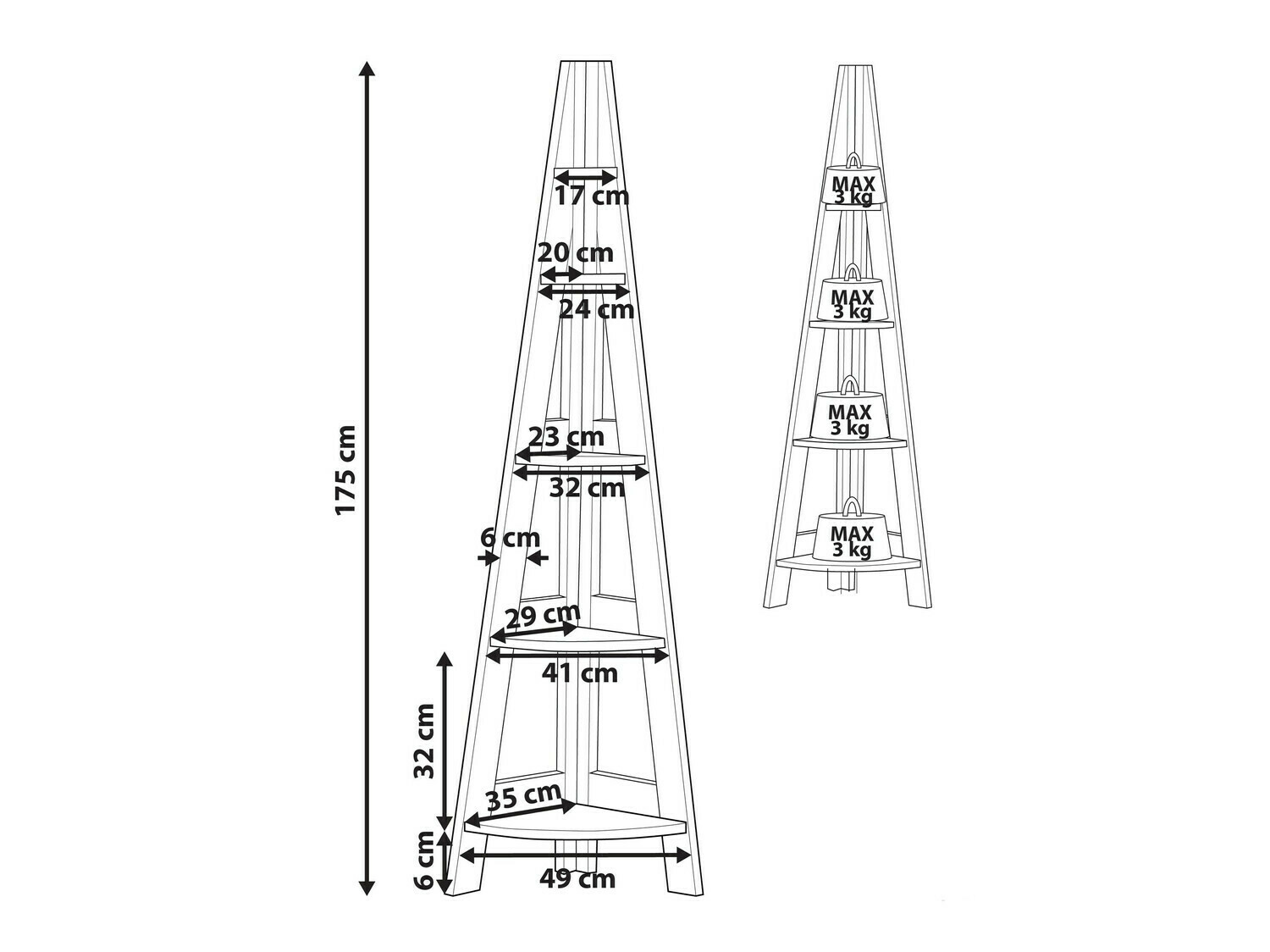 Kutna polica Berwyn 451 (Tamno drvo + Bijela)