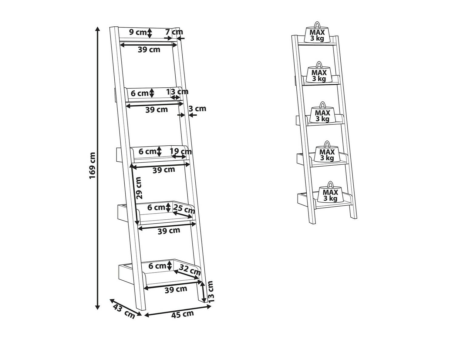 Polica Berwyn 452 (Svijetlo drvo)
