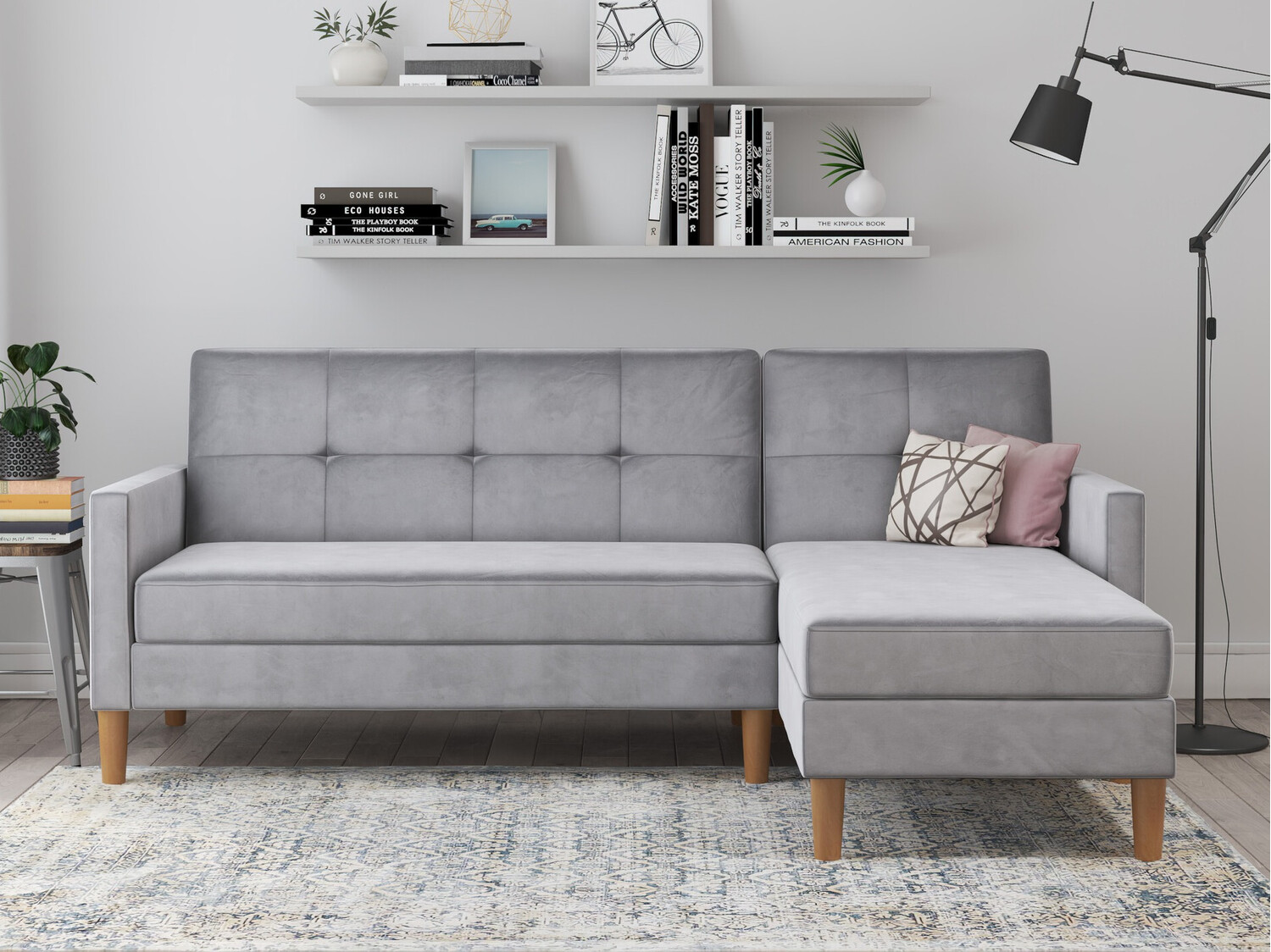 Kutna garnitura Denton 1179 (Svijetlo siva)