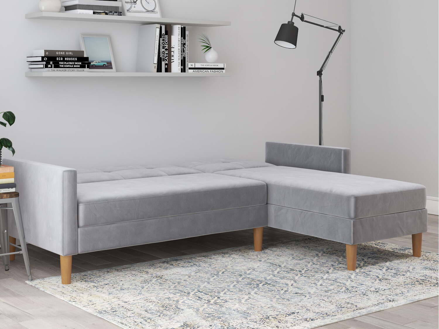 Kutna garnitura Denton 1179 (Svijetlo siva)