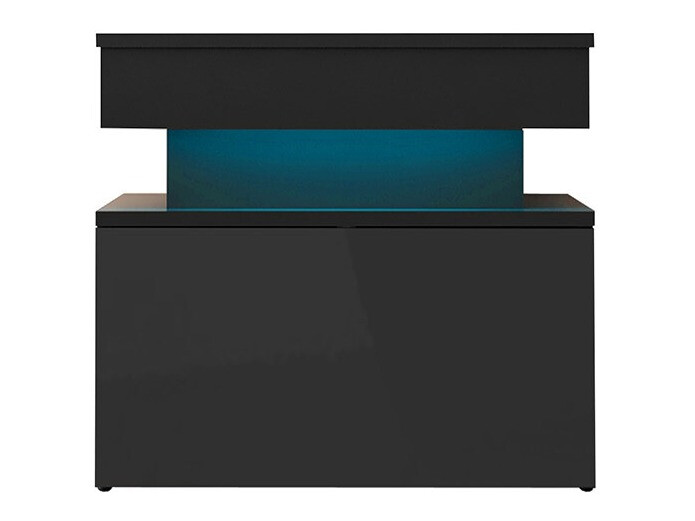 Noćni ormarić Monfero (Crna + Sjajno crna)