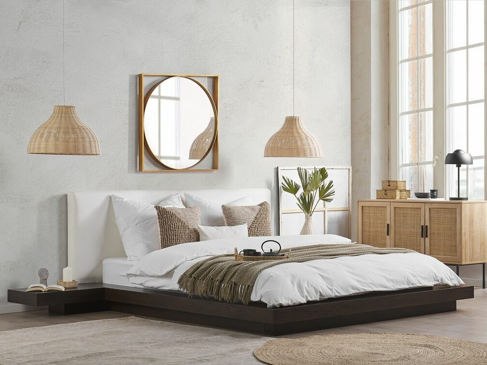 Krevet Berwyn 541 (Tamno drvo) S noćnim ormarićima