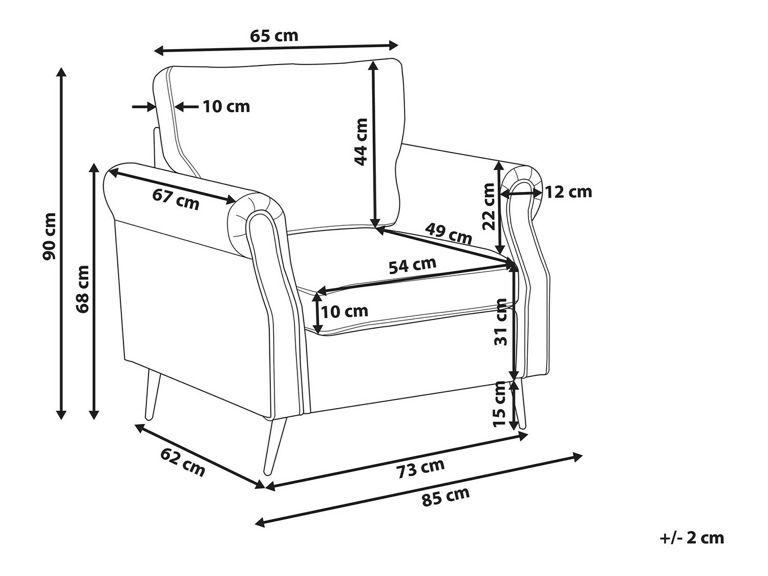 Fotelja Berwyn 546 (Tirkizna)