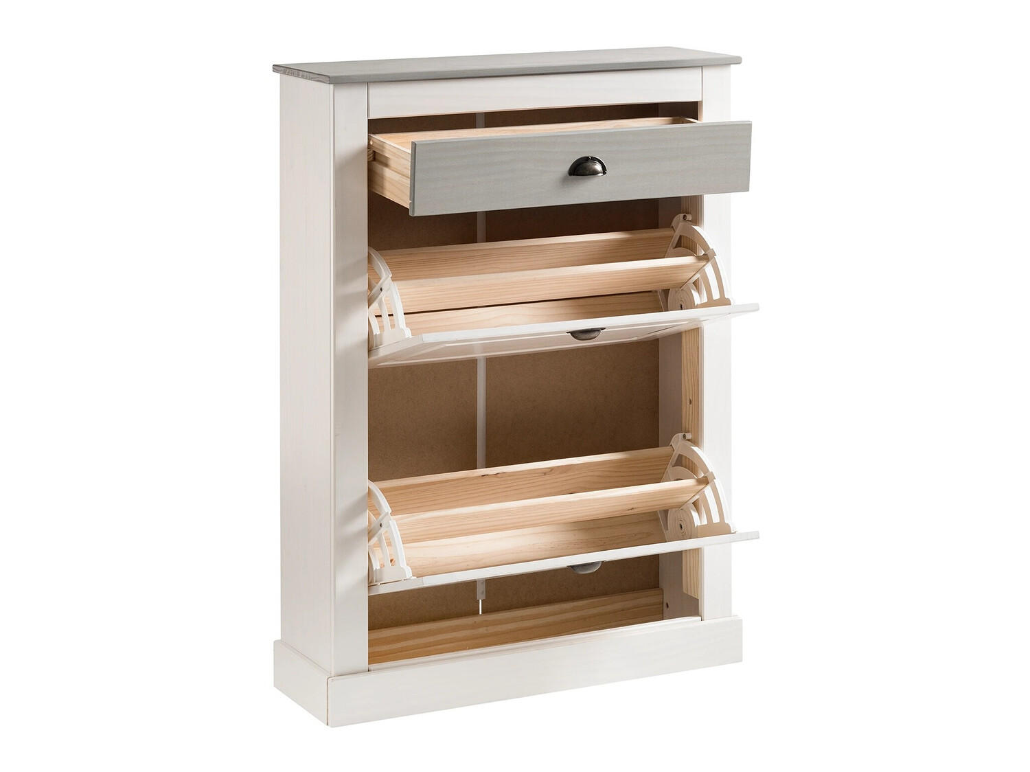 Ormarić za cipele Etviri 110 (Bijela + Siva)