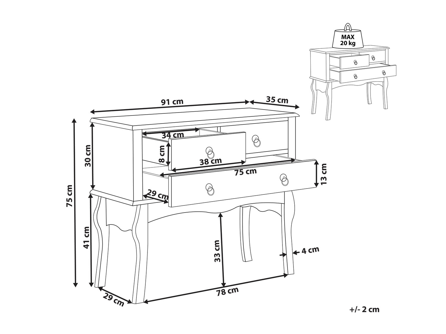 Konzolni stolić Berwyn 565