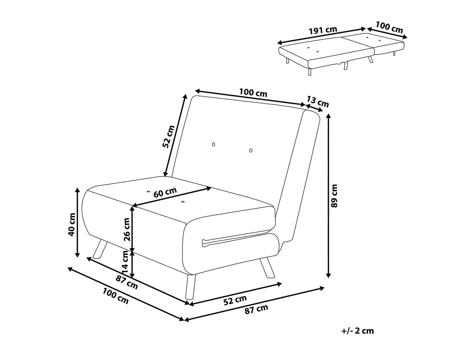 Fotelja Berwyn 574 (Crvena)