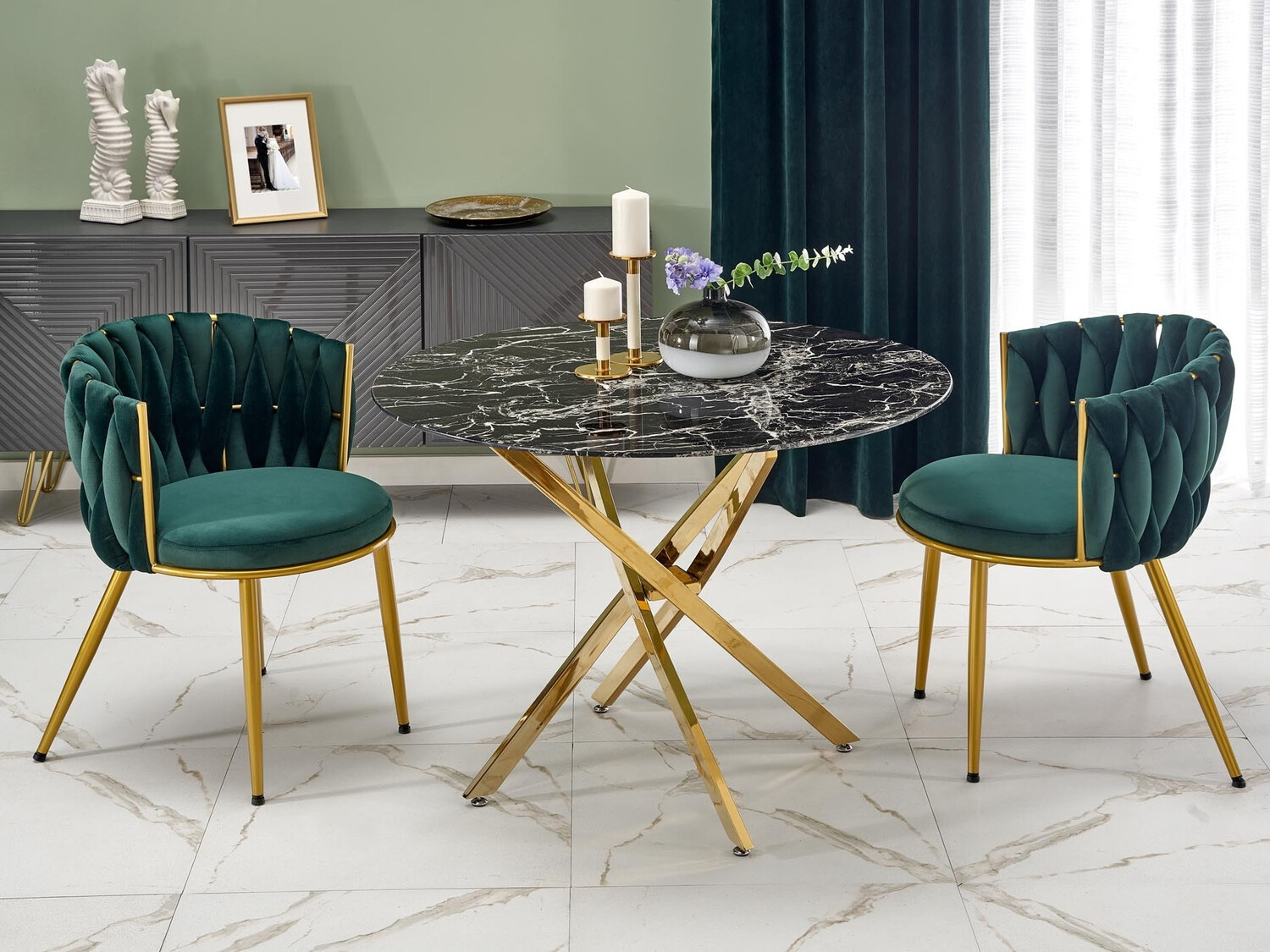Stolica Houston 1506 (Zelena + Zlatna)