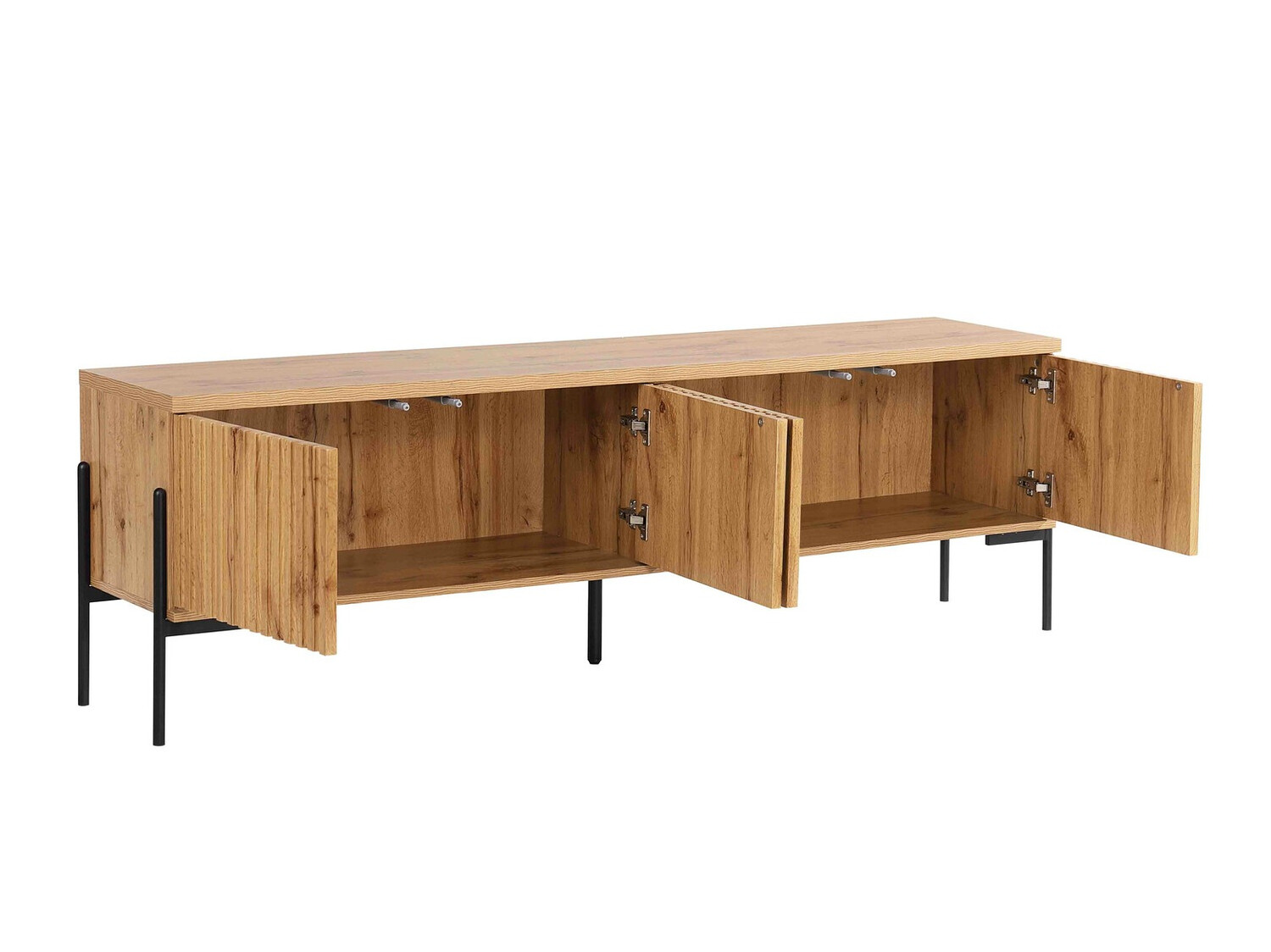 TV stol Denton 1188 (Crna + Hrast Wotan)