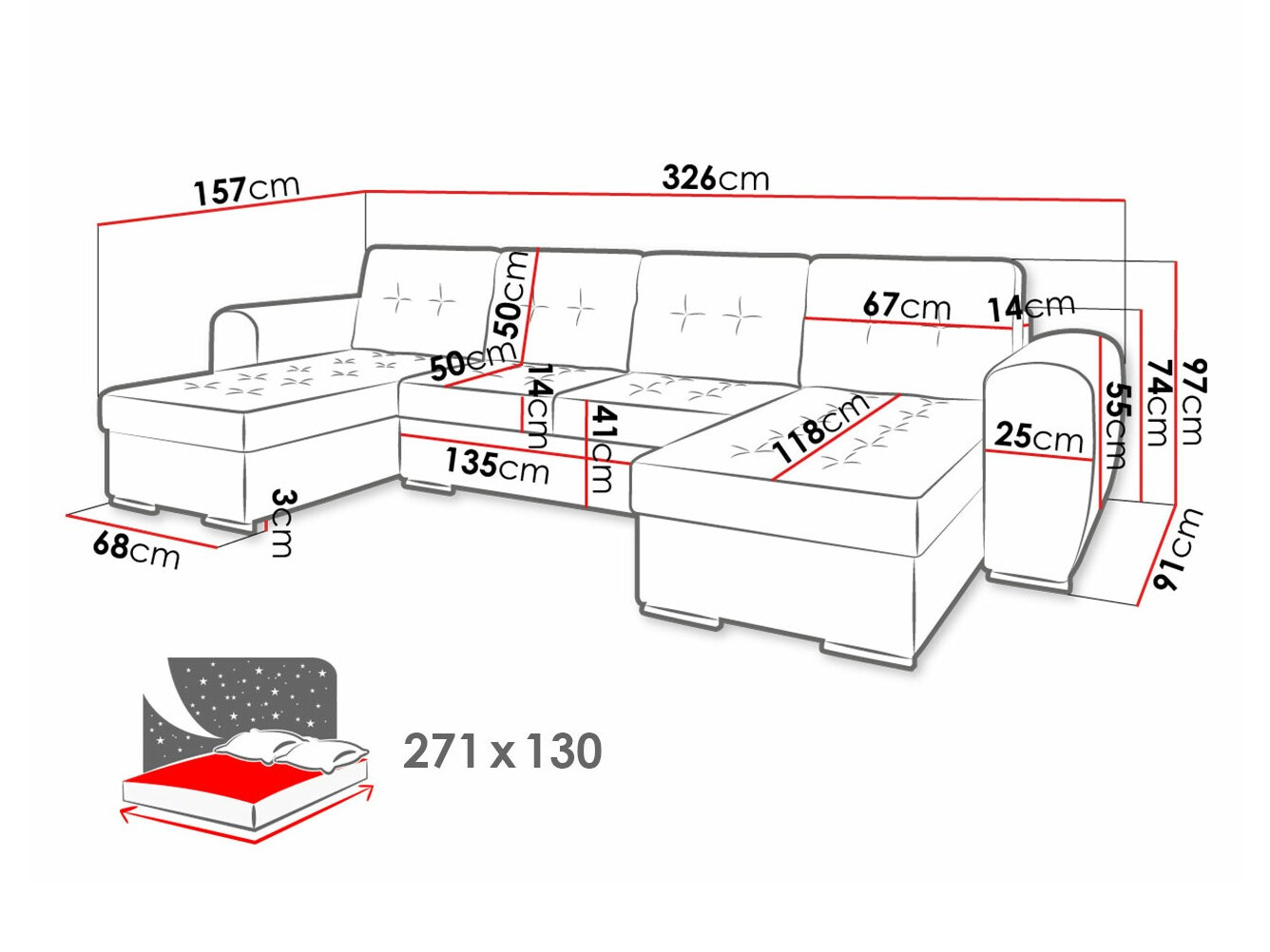 Kutna garnitura Arvada 117 (Monolith 85)