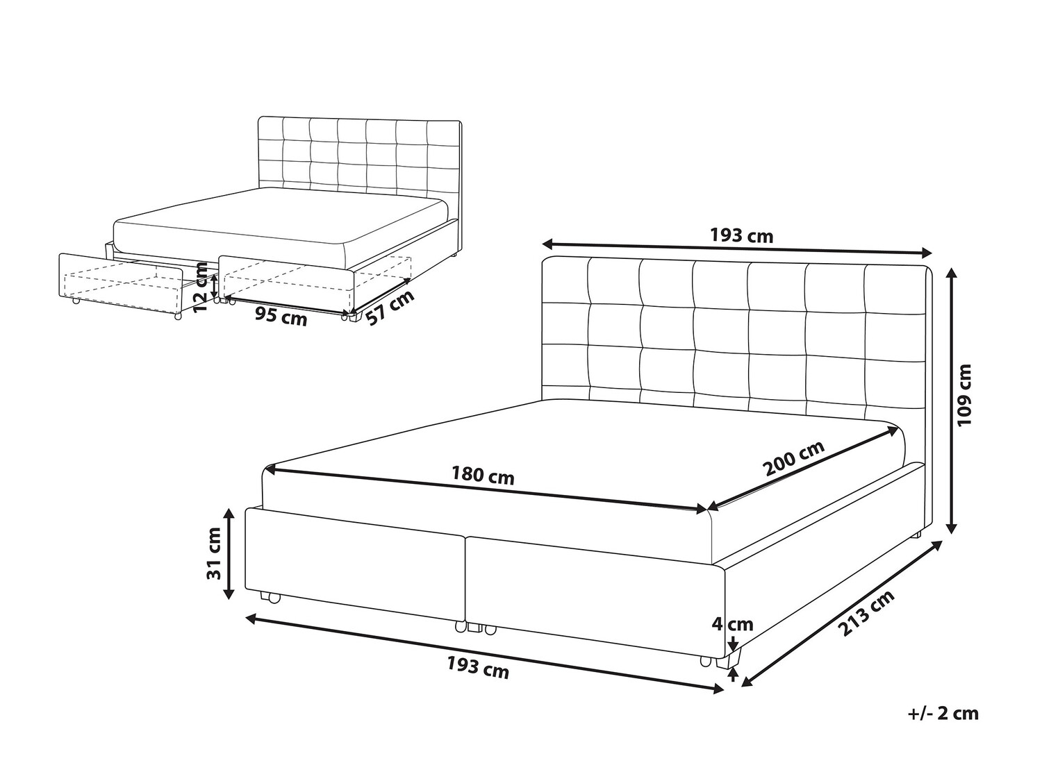 Krevet Berwyn 590 (Smeđa)