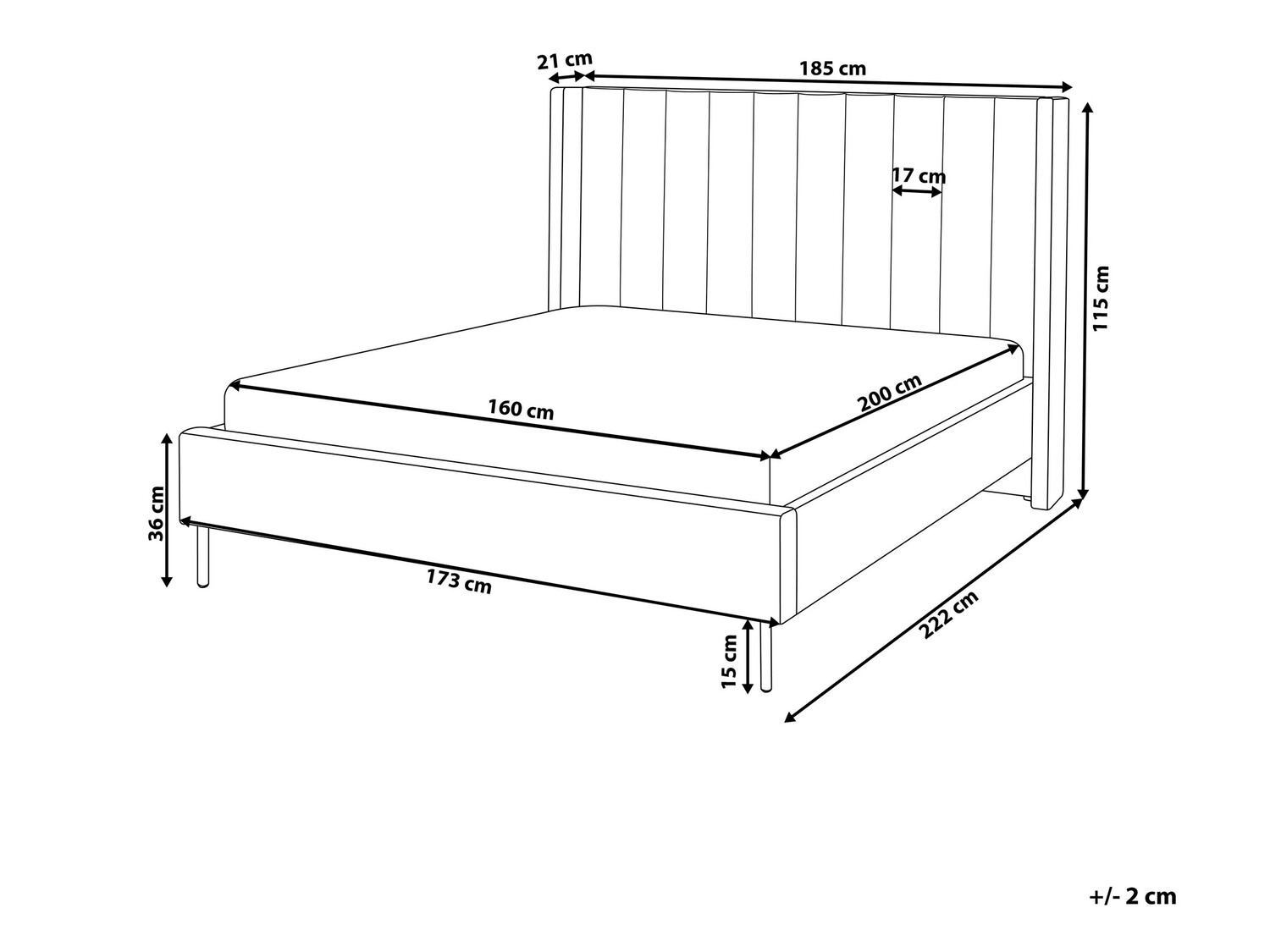 Krevet Berwyn 599 (Plava)