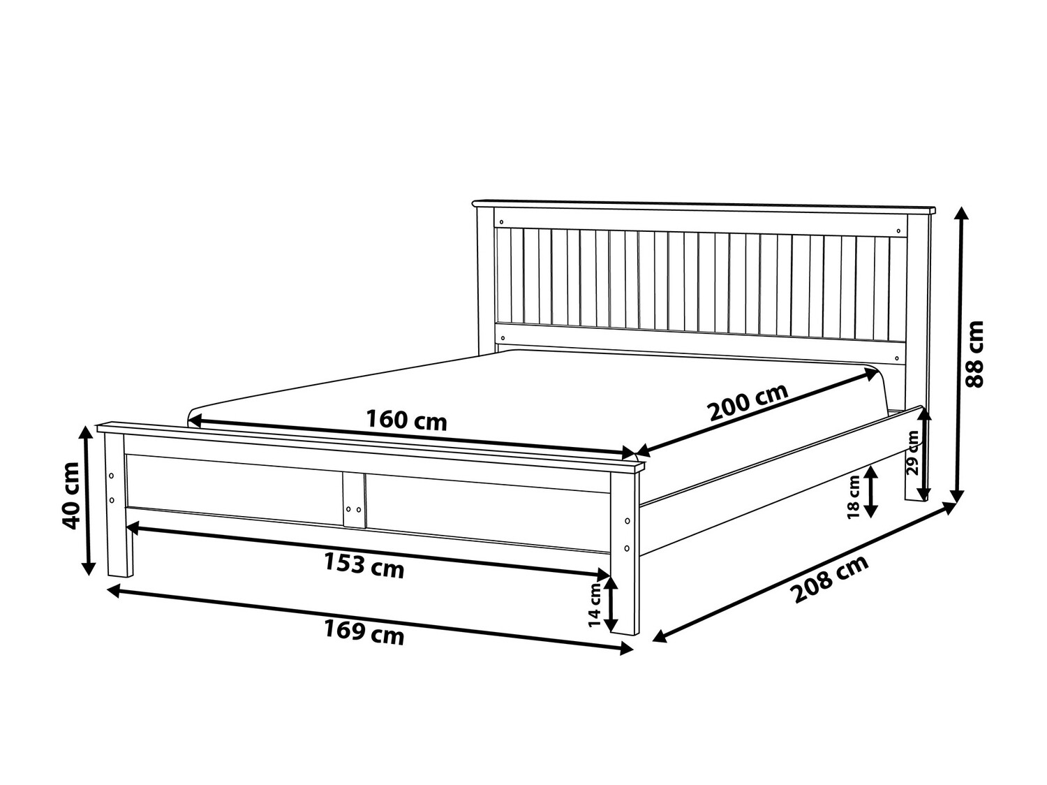 Krevet Berwyn 600 (Bijela)