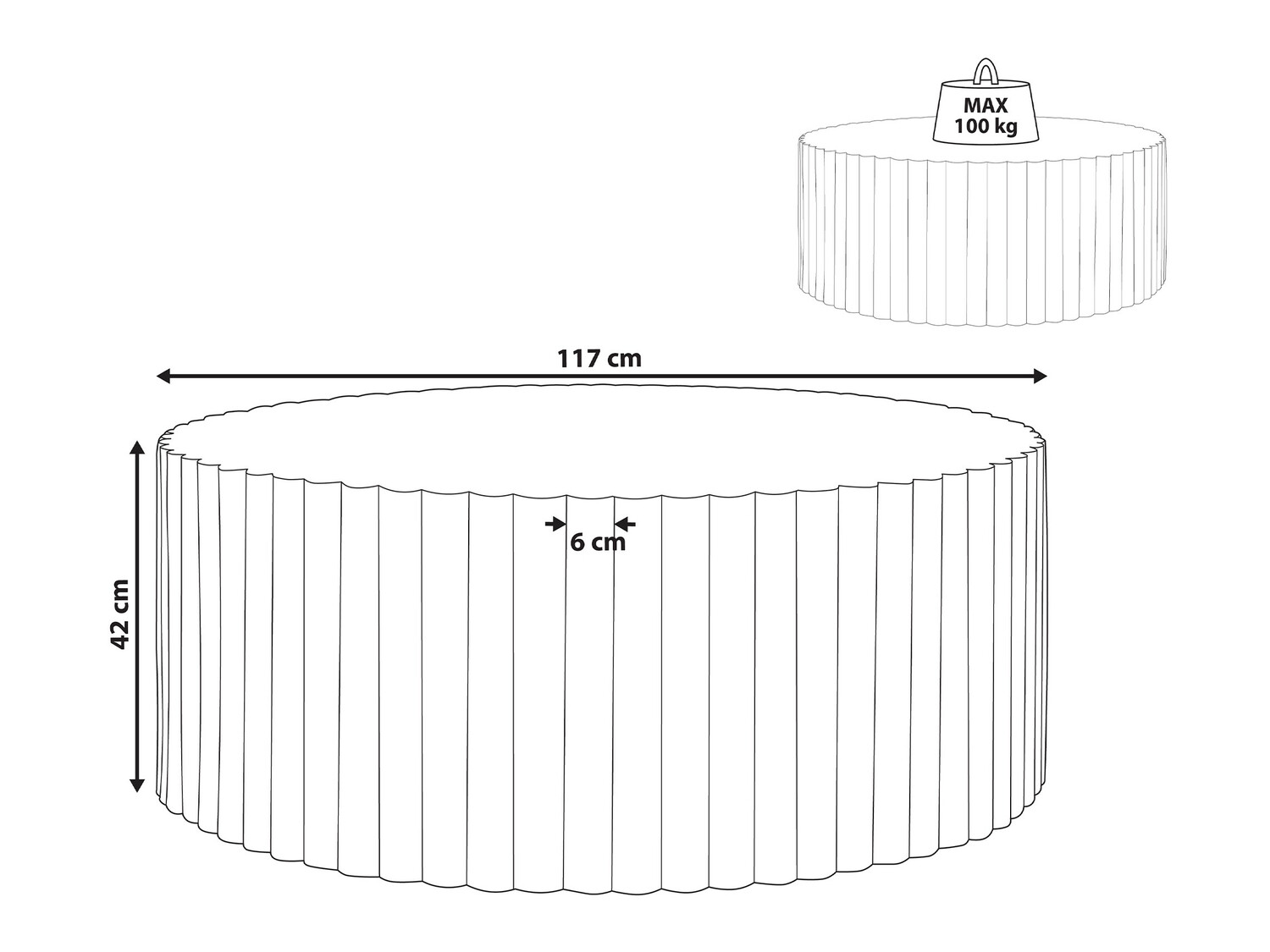 Stolić za kavu Berwyn 2131 (Bijela + Terazzo)