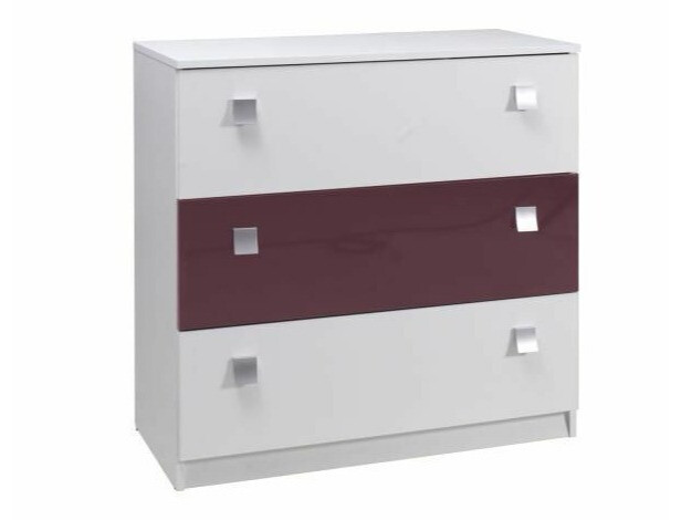 Komoda Murrieta 109 (Bijela + Sjajni Ljubičasta)