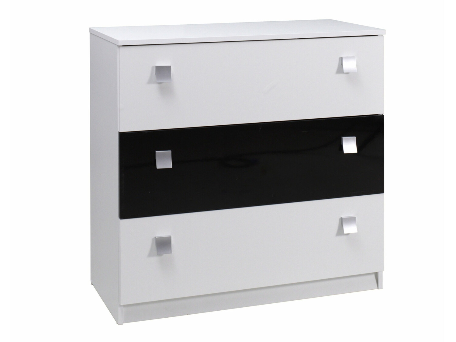 Komoda Murrieta 109 (Bijela + Sjajno crna)