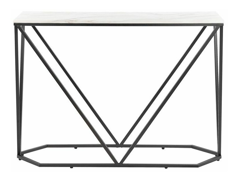 Konzolni stolić Berwyn 615 (Crna + Bijeli mramor)