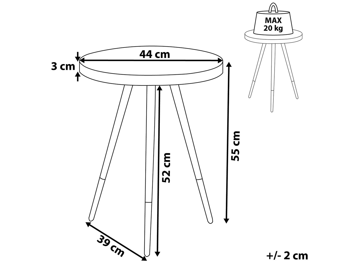 Pomoćni stolić Berwyn 643 (Zlatna + Bijeli mramor)