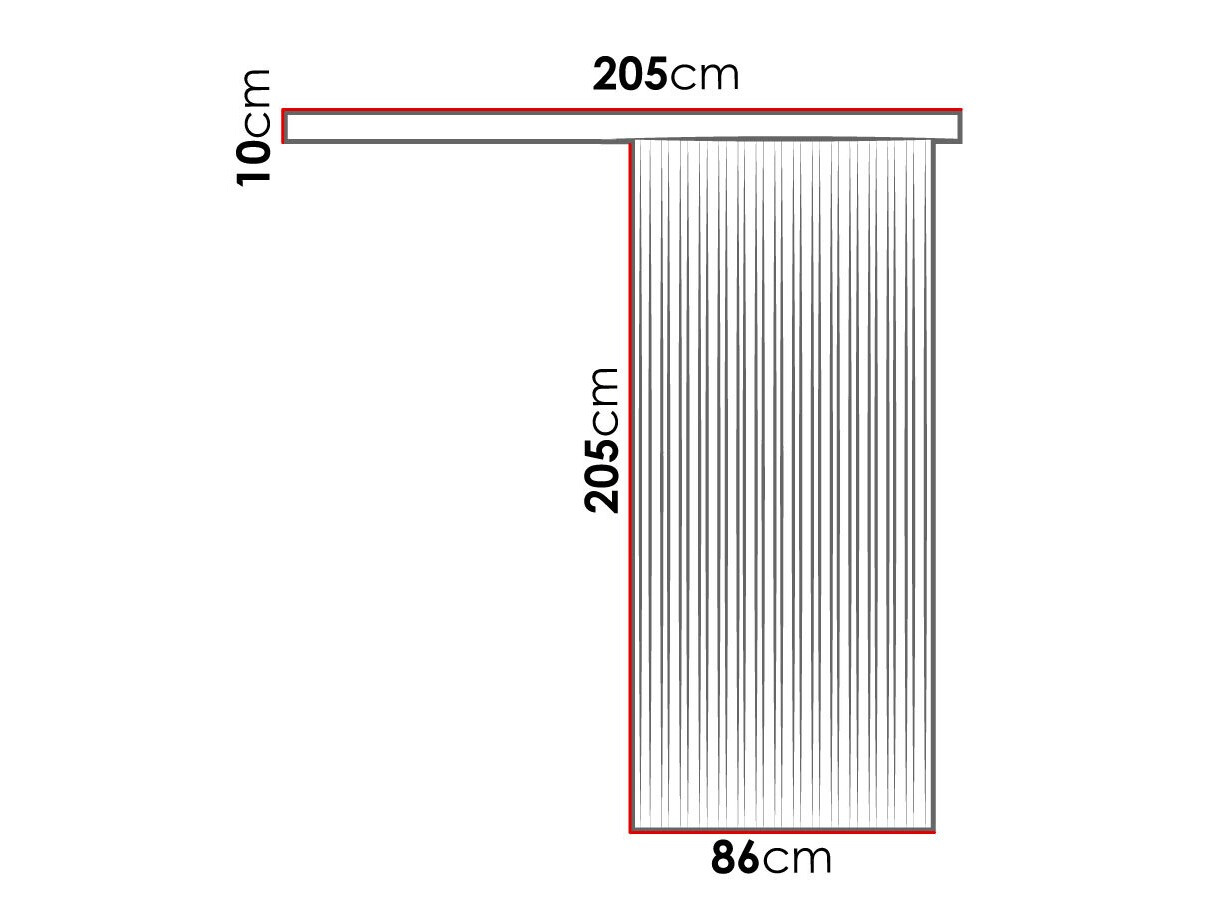 Klizna vrata Dover 202 (Zlatni hrast Craft + Crna)