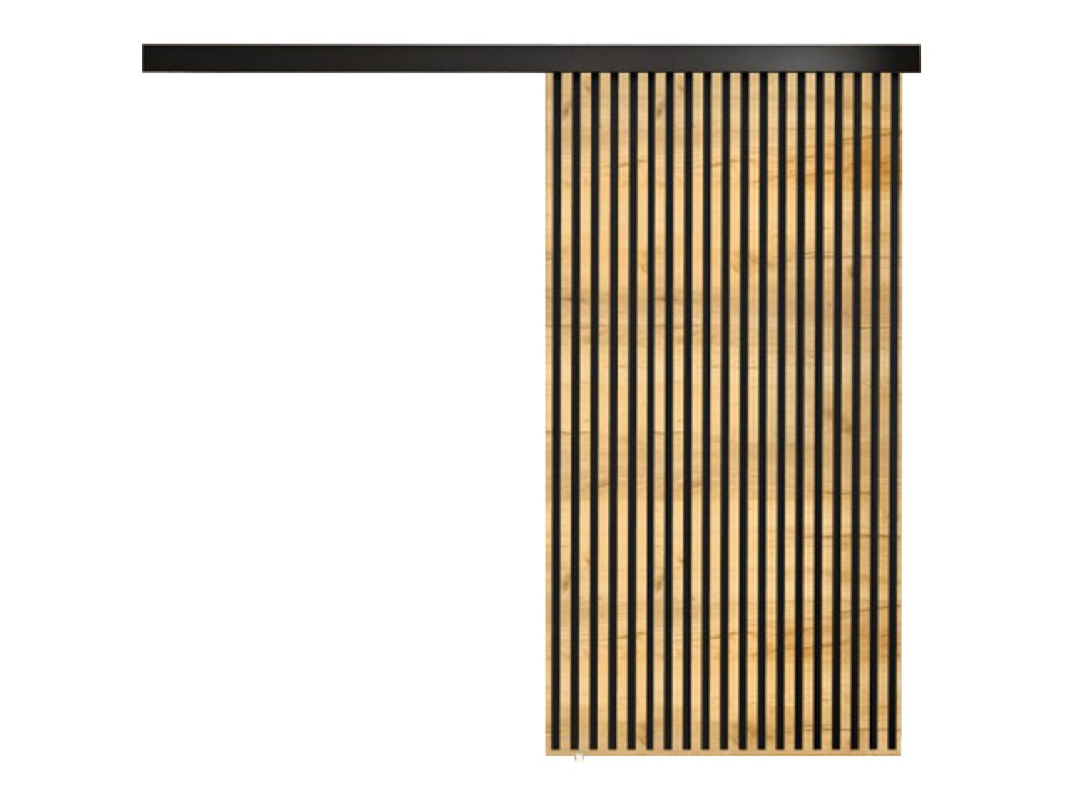 Klizna vrata Dover 204 (Zlatni hrast Craft + Crna)