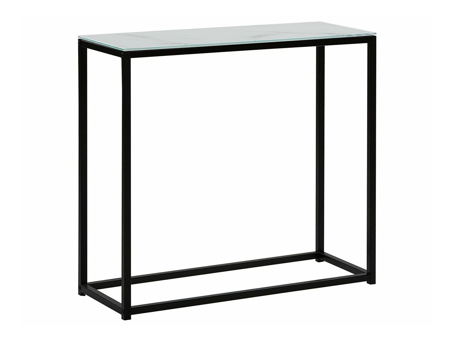 Konzolni stolić Berwyn 650 (Crna + Bijeli mramor)