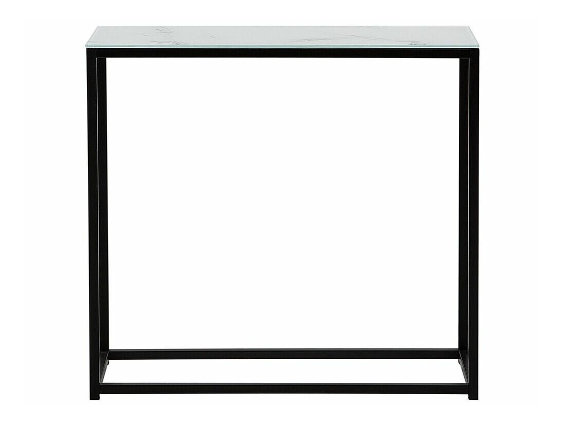 Konzolni stolić Berwyn 650 (Crna + Bijeli mramor)