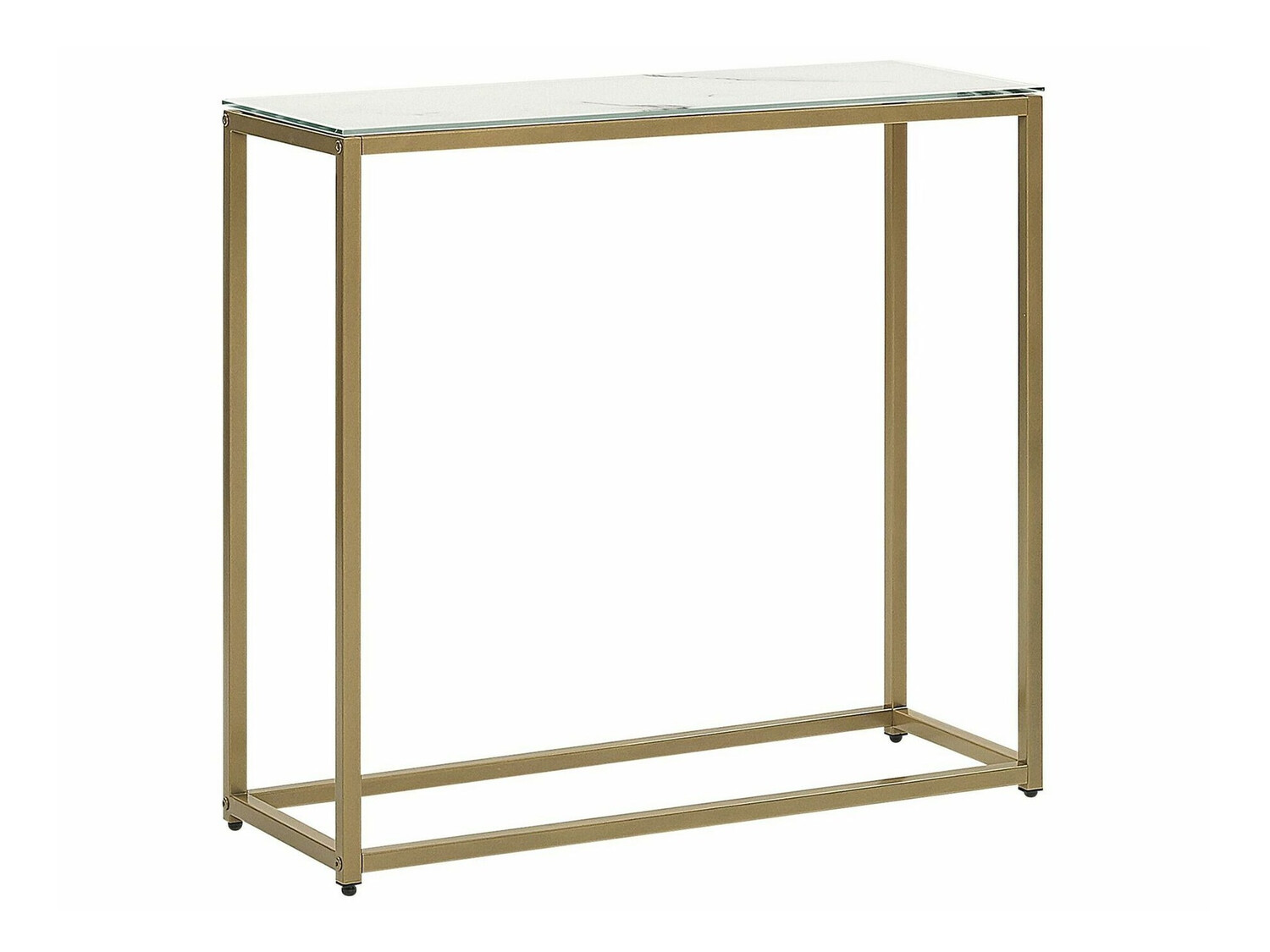 Konzolni stolić Berwyn 650 (Zlatna + Bijeli mramor)