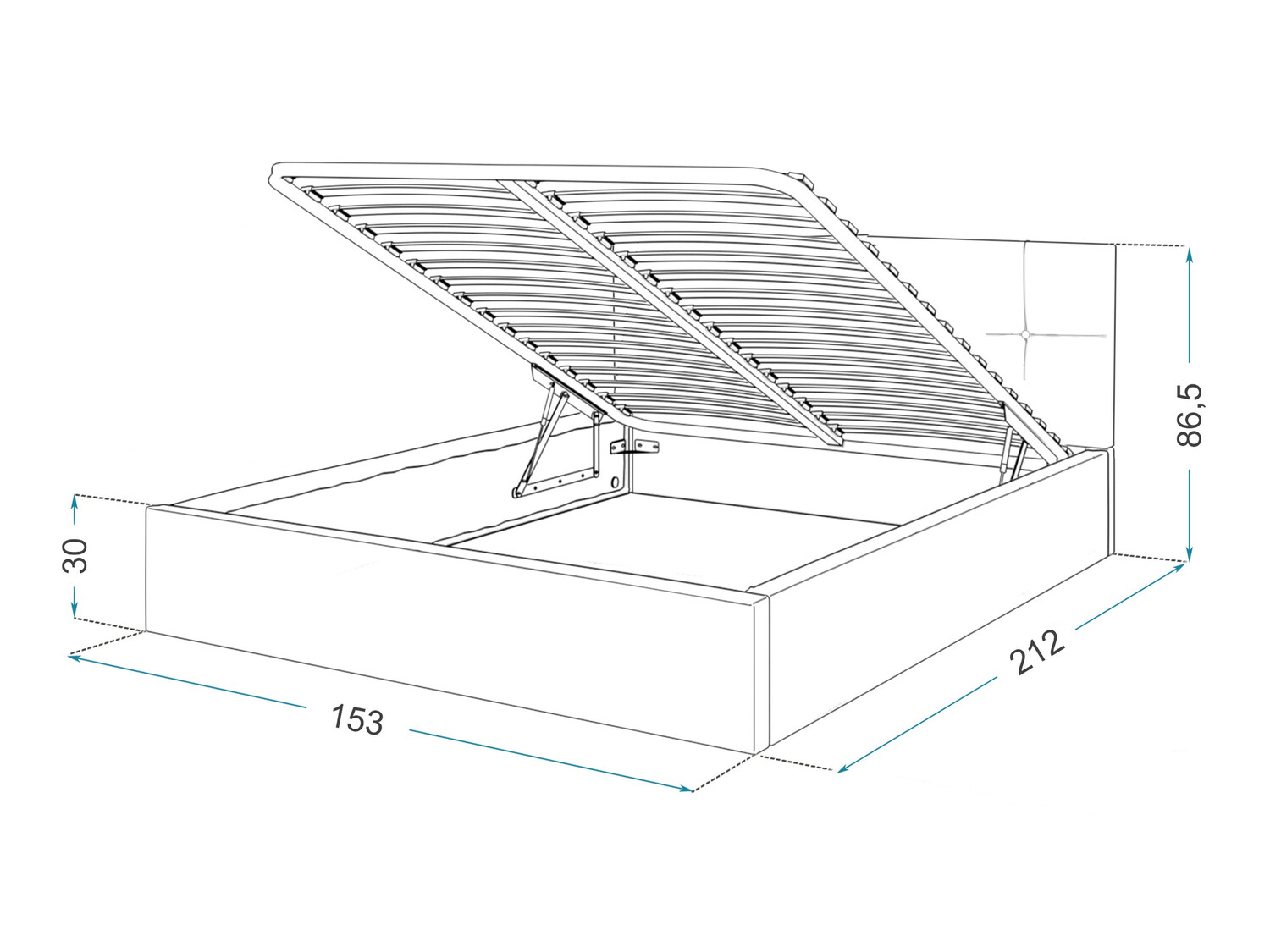 Krevet Fairfield 106 (Antracit)