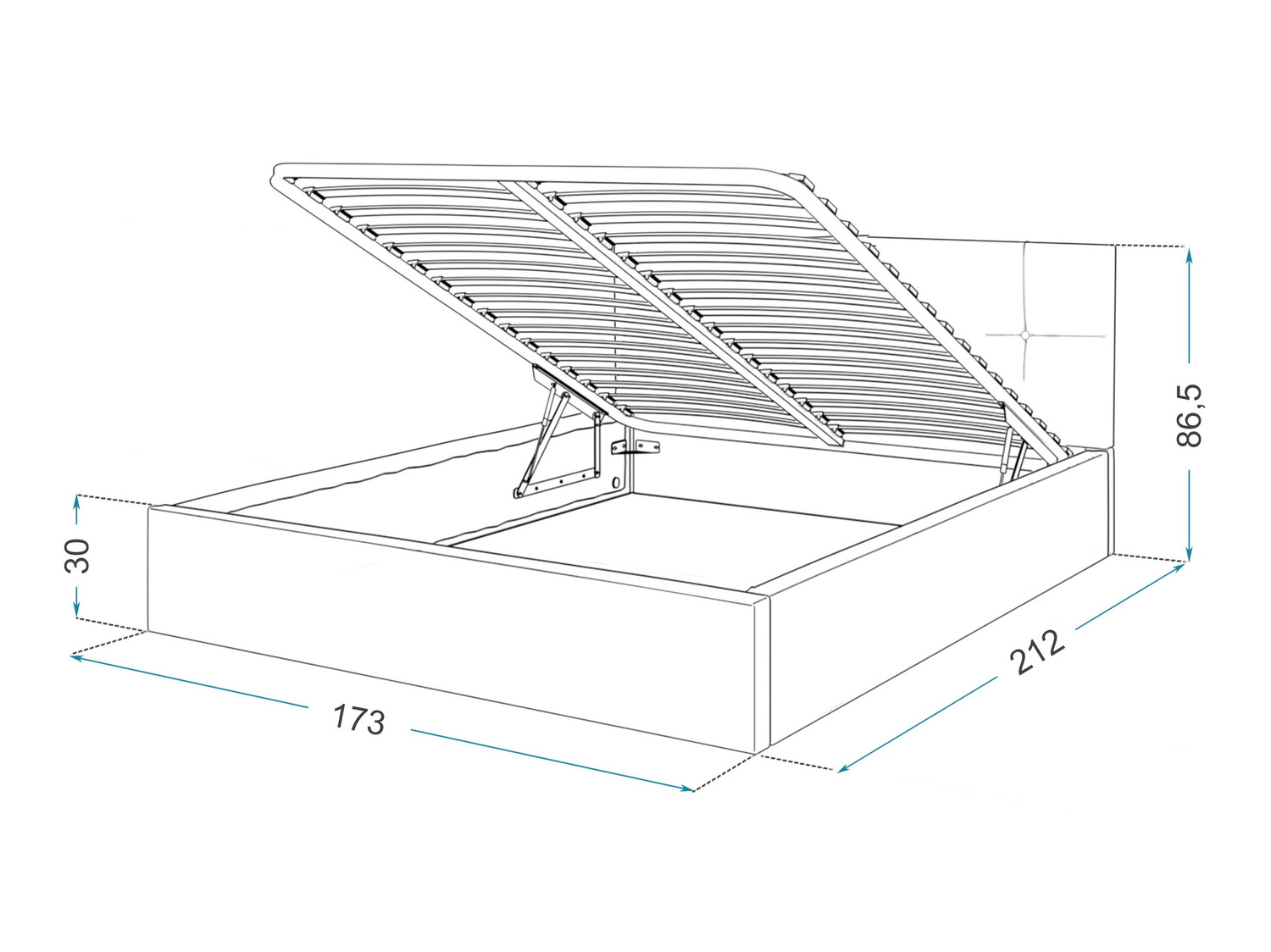 Krevet Fairfield 106 (Tirkizna)