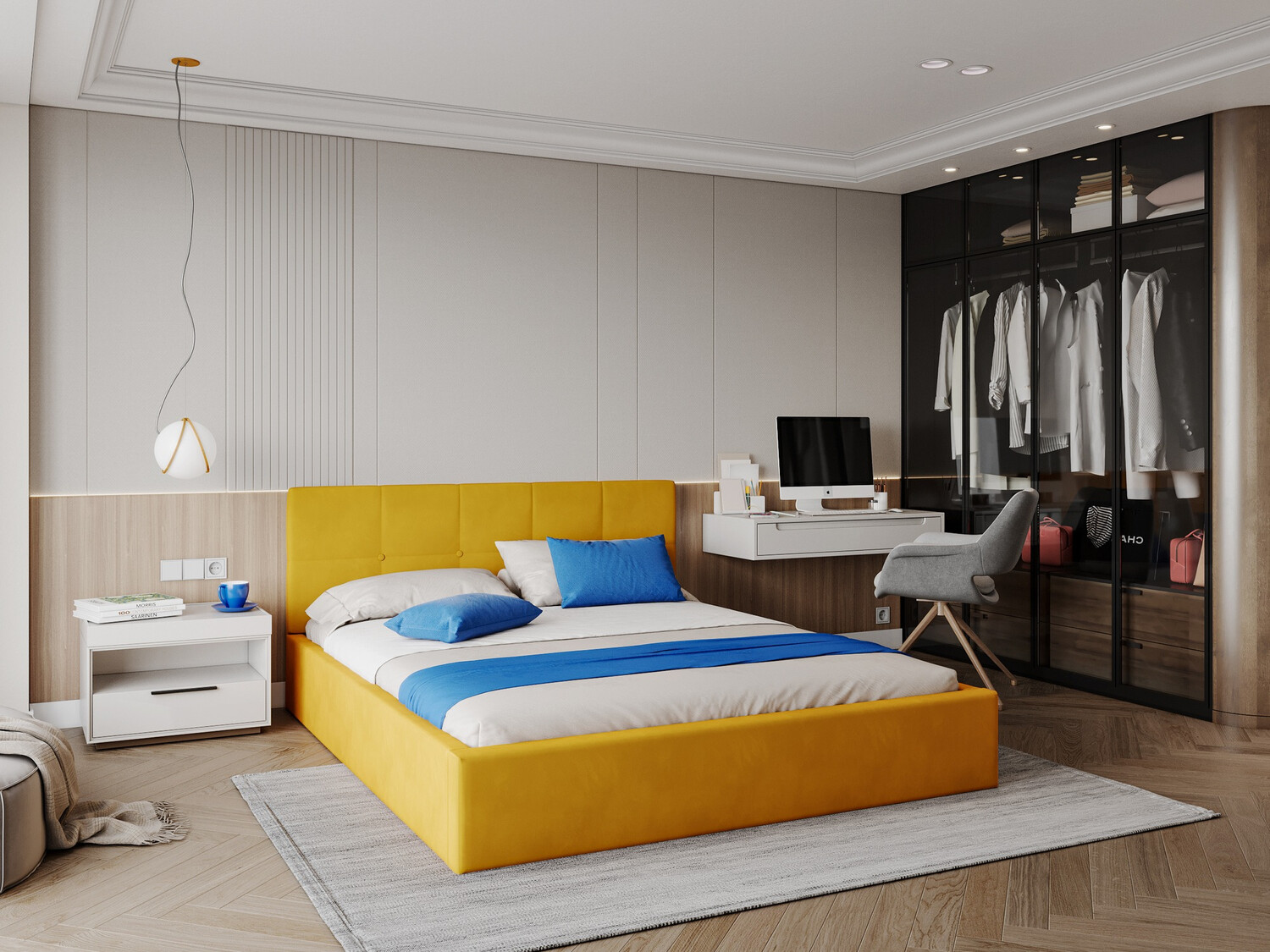 Krevet Fairfield 106 (Žuta)