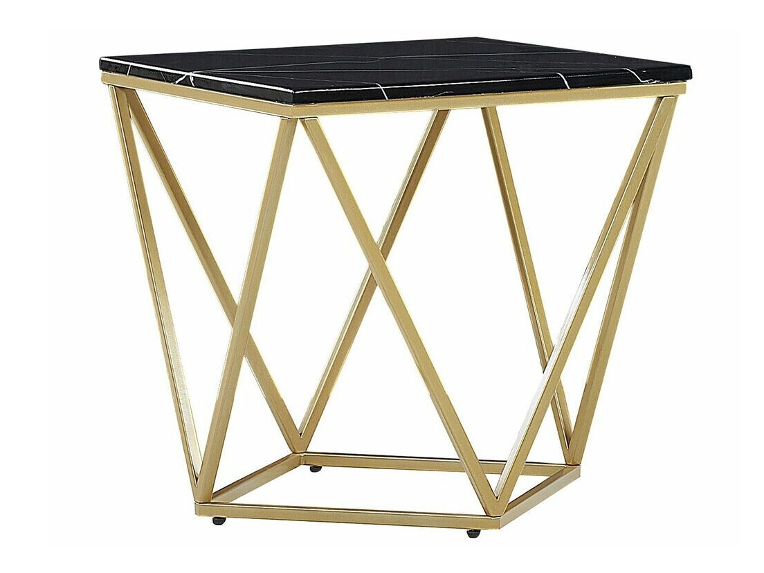 Pomoćni stolić Berwyn 651 (Zlatna + Crni mramor)