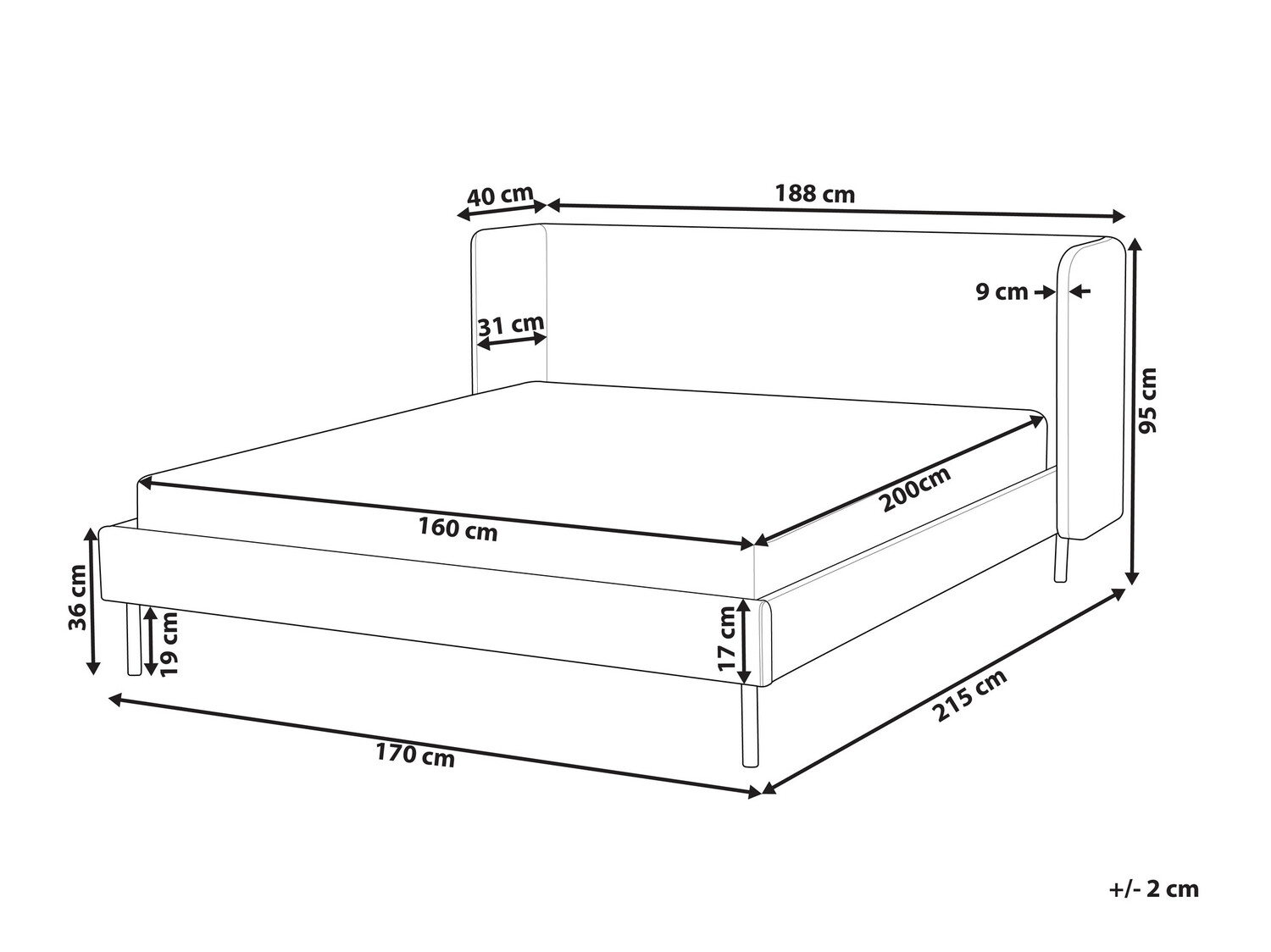 Krevet Berwyn 656 (Taupe)