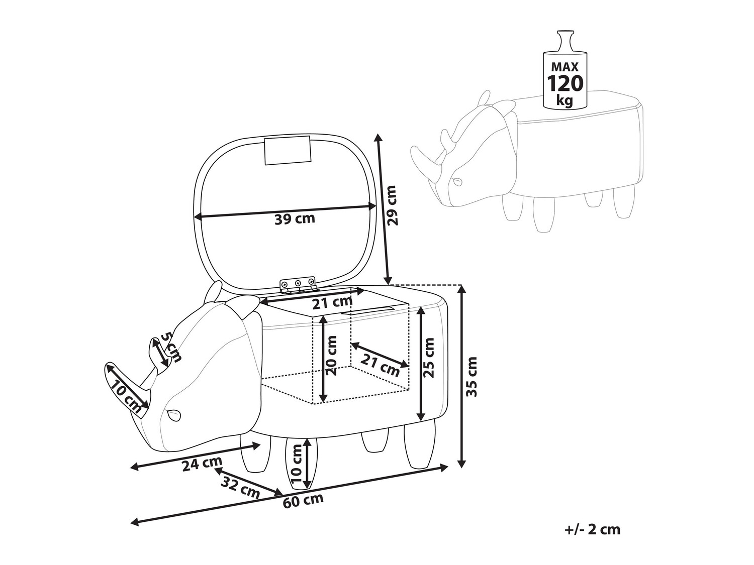 Tabure Berwyn 659 (Tamno siva)
