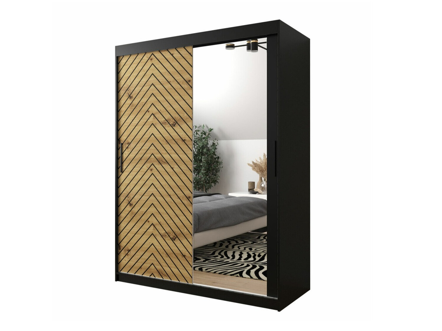 Ormar Hartford 311 (Crna + Hrast Artisan)