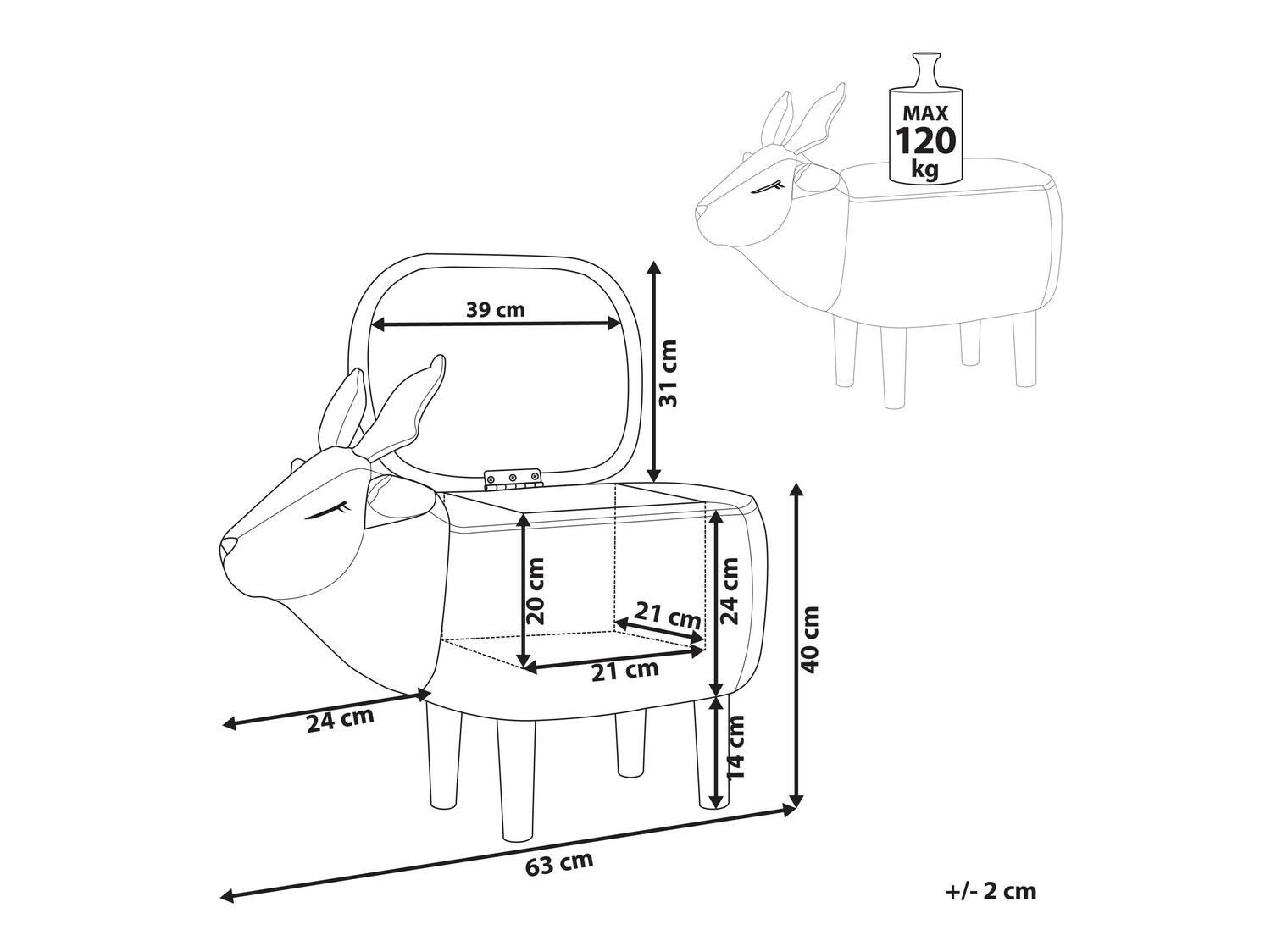 Tabure Berwyn 670 (Bež)