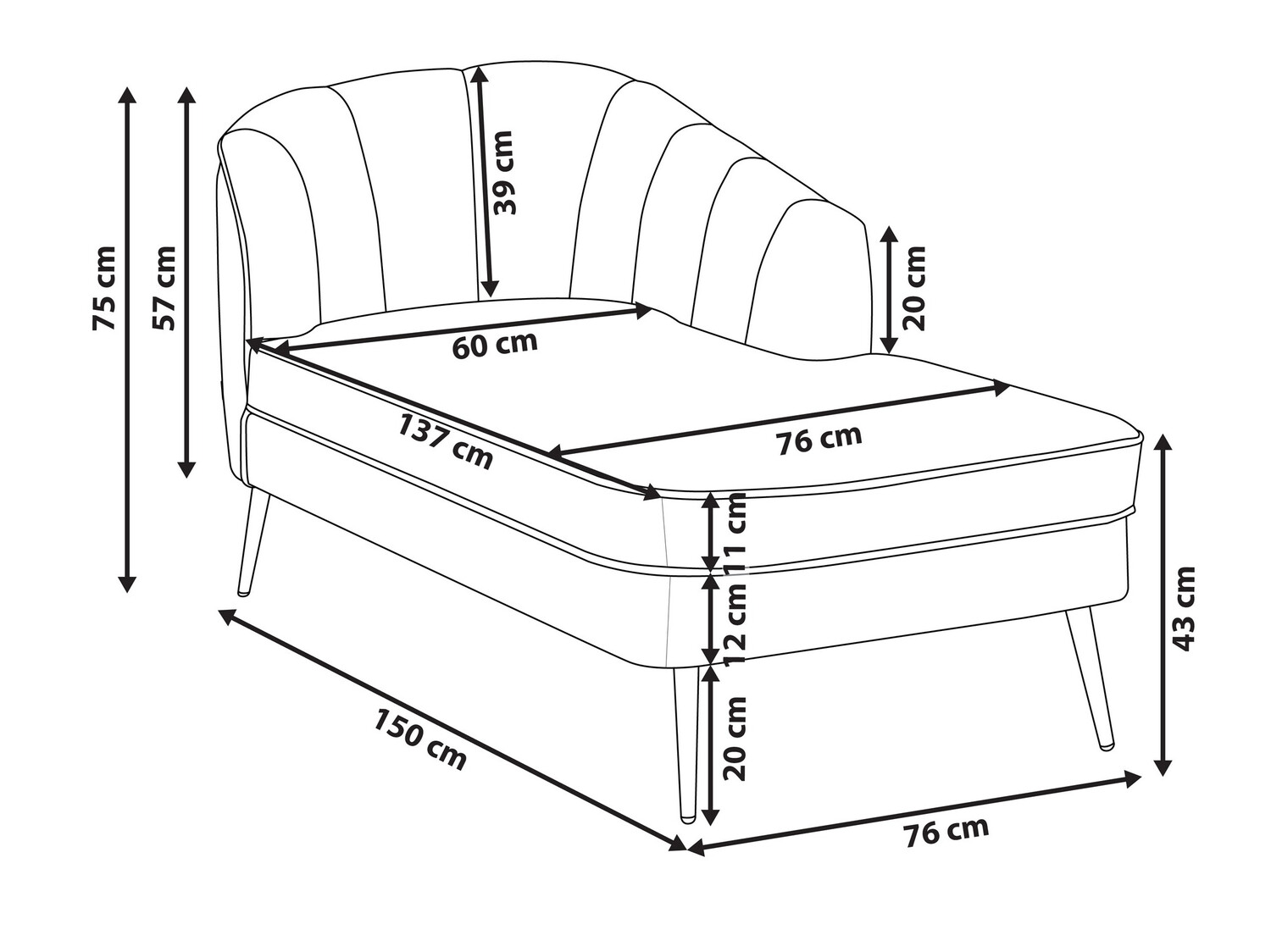 Ležaj Berwyn 677 (Ružičasta)