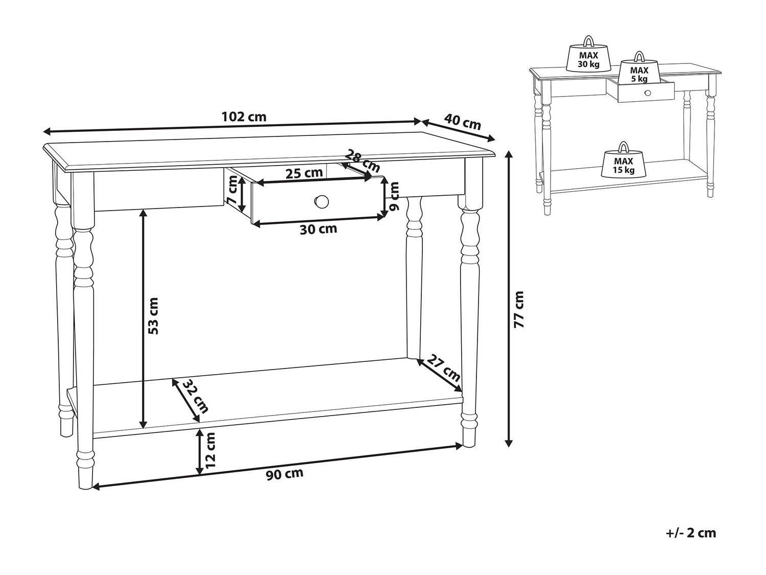 Konzolni stolić Berwyn 686