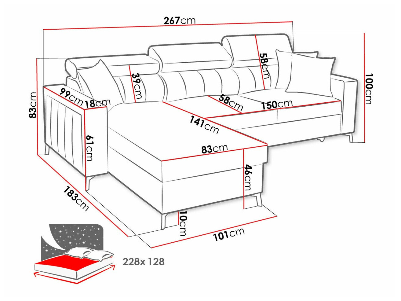 Kutna garnitura Sarasota 150 (Mono 231 + Botanical 36)