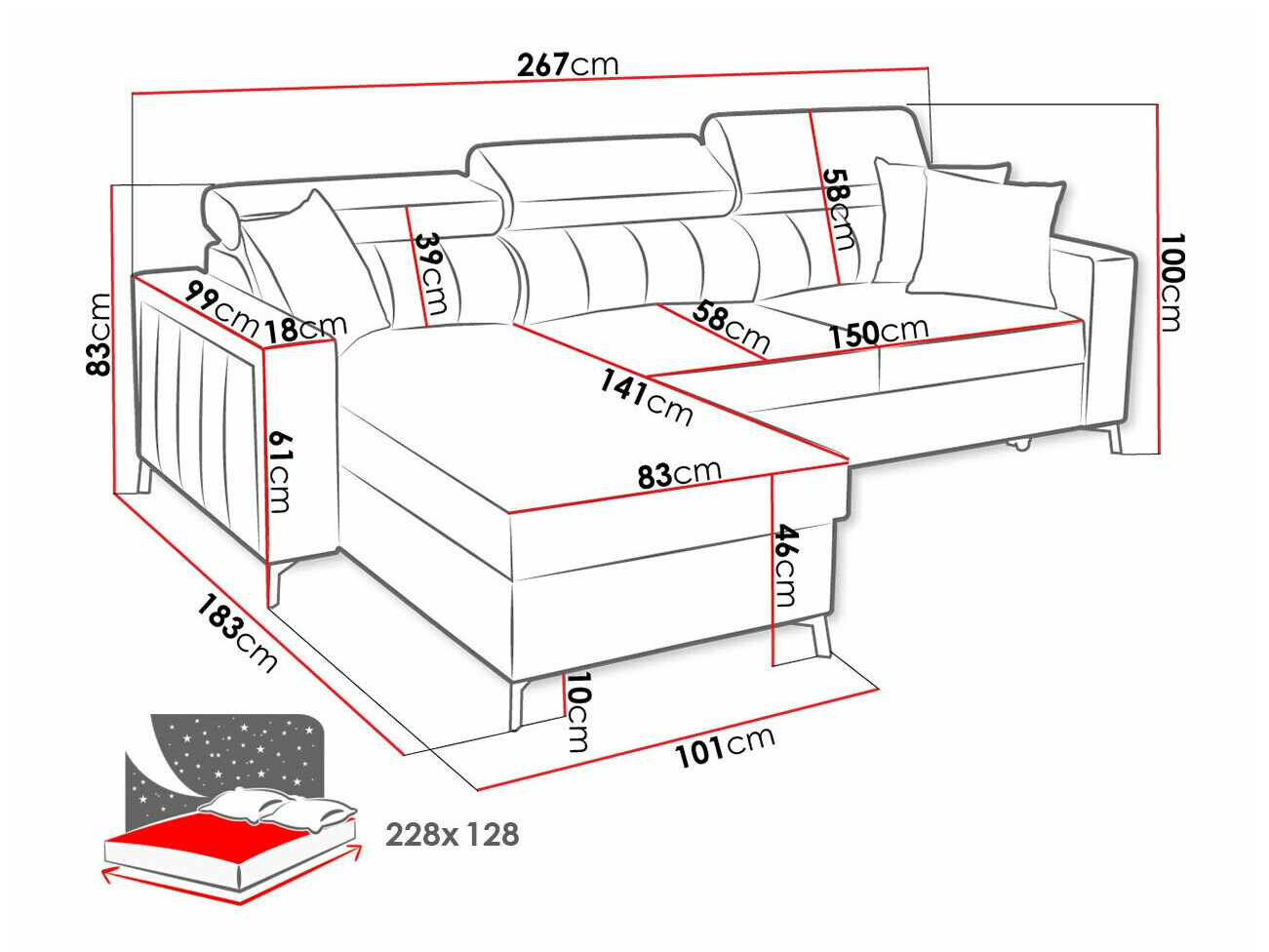 Kutna garnitura Sarasota 150 (Mono 244 + Botanical 36)
