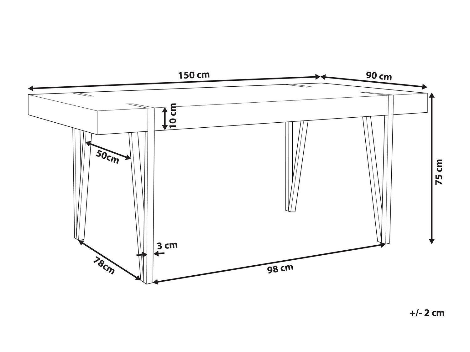 Stol Berwyn 691 (Tamno drvo)