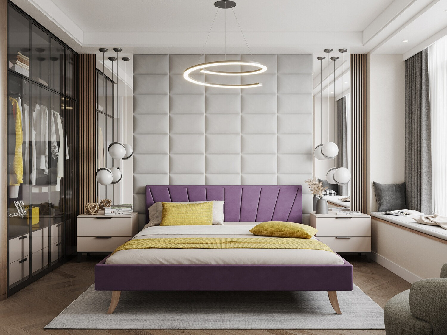 Krevet Fairfield 108 (Ljubičasta)