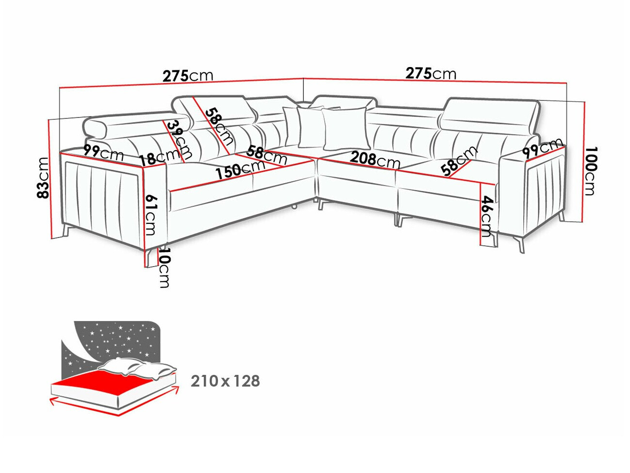 Kutna garnitura Sarasota 152 (Mono 231 + Botanical 36)